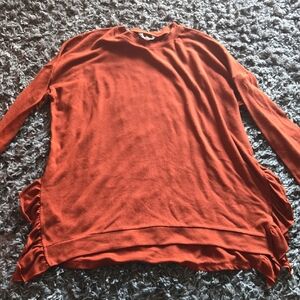 Amaryllis Burnt Orange Long Sleeve Sweatshirt